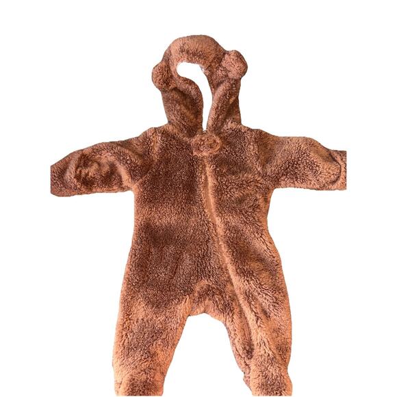 Carters Ultra Plush One Piece Brown Bear Jumpsuit For Babies Newborn - Picture 1 of 7